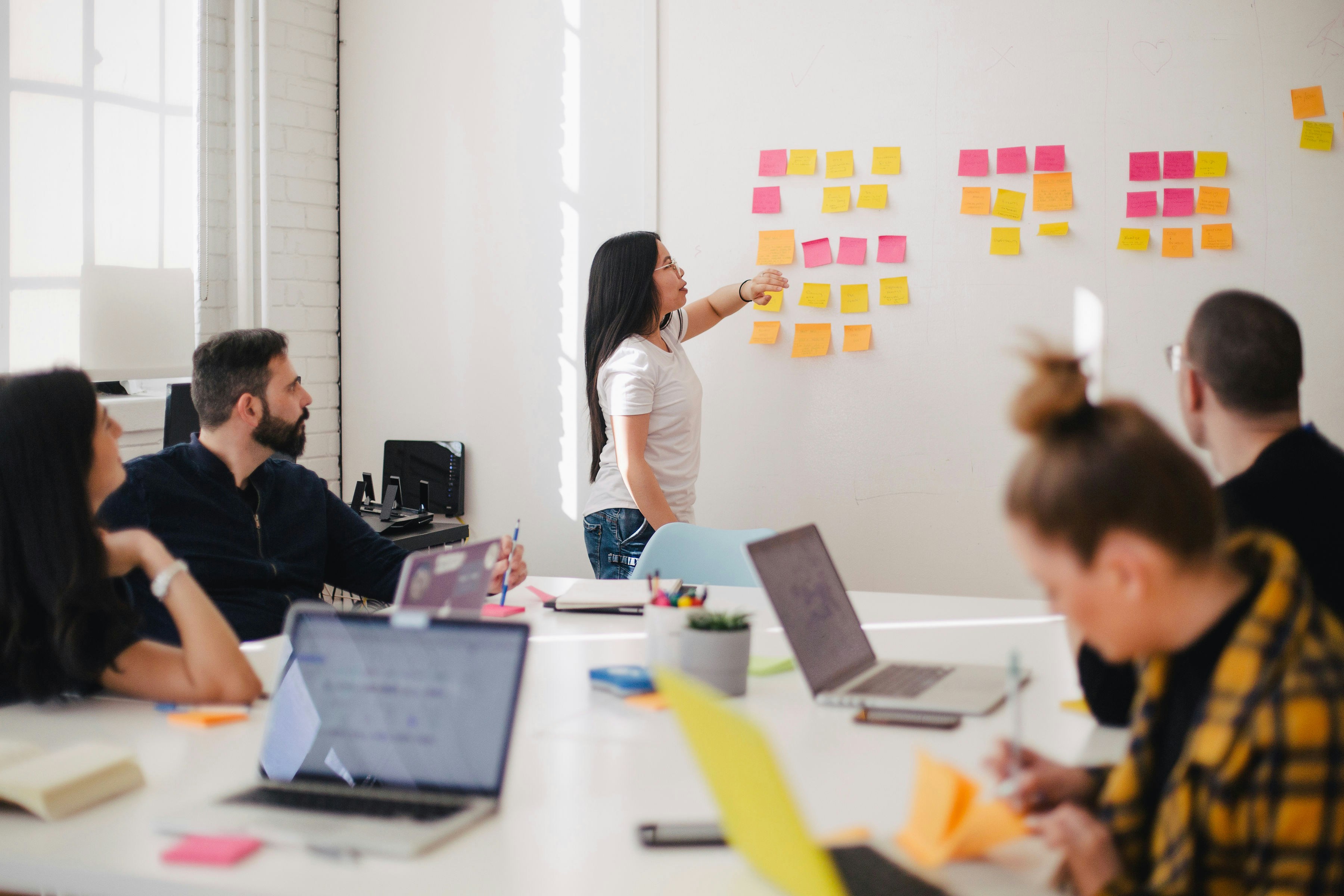 image of busy people